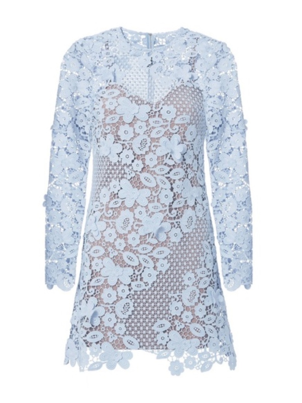SELF-PORTRAIT Blue 3D Floral Guipure Lace Mini - Picture 2 of 4